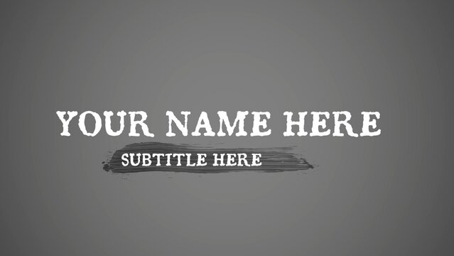 Animated Brush Stroke Title Intro