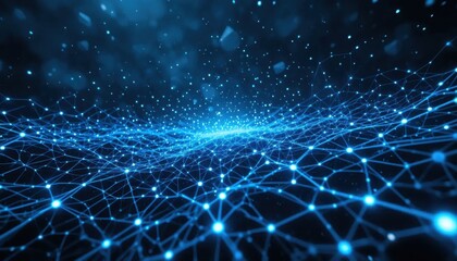 Fototapeta premium Abstract Network Visualization: A Digital Universe of Interconnected Nodes