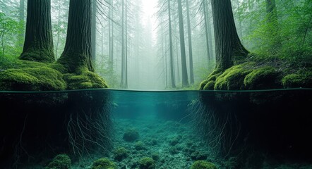 Fototapeta premium The Hidden Depths of a Forest Ecosystem.