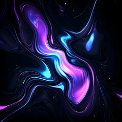 Abstract Dark Purple Blue Swirls Background