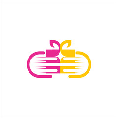 gift funding icon logo design illustration