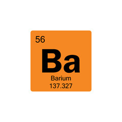 periodic table Barium colored icon