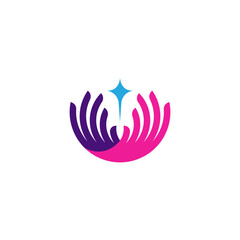 Fototapeta premium faith care icon logo design illustration