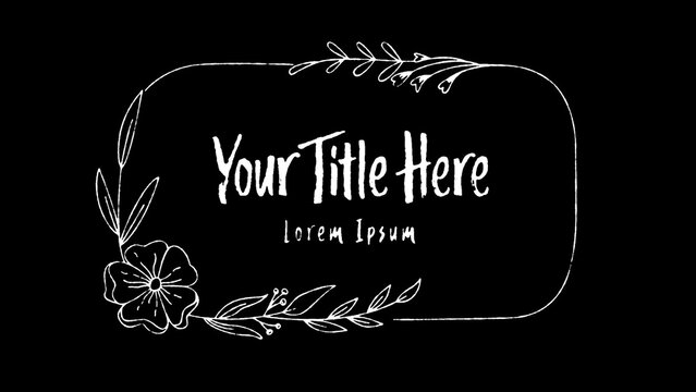 Hand Drawn Romantic Wedding Title