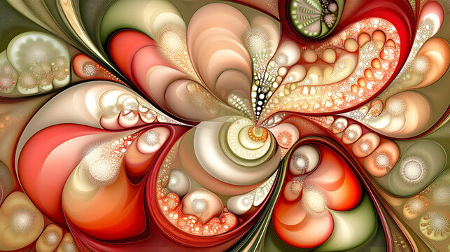 A surreal abstract design with intricate fractals and vibrant colors, giving a sense of endless complexity and wonder 