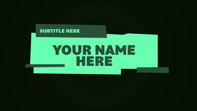Modern Clean Animated Lower Third Title