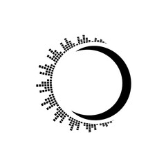 O letter with Sound icon logo design illustration