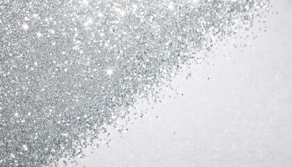 Fototapeta premium silver glitter effect with sparkles and paper texture