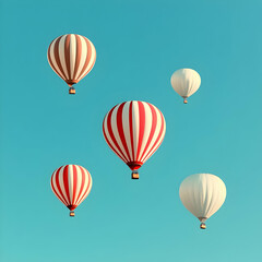 Fototapeta premium Hot Air Balloons Illustration