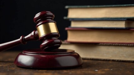 Obraz premium The judge's gavel is on the judge's desk. The hammer of justice. 