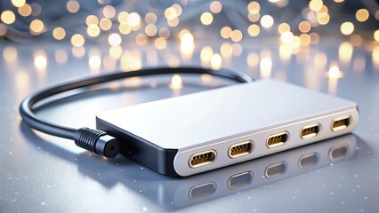 High-Quality TV Splitter for Home Theater Setup - Product Photography