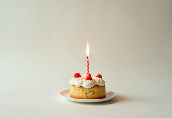 birthday cake with candles