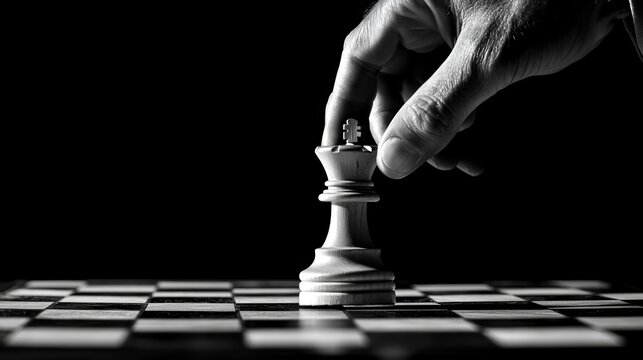 Mastering the Game: A Strategic Move with the King in Chess on a Classic Checkerboard