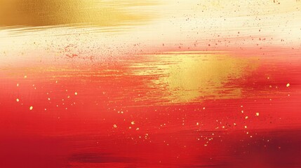 Abstract Golden Brushstroke Accents Chinese Background Digital Art Rich Texture Environment Artistic Viewpoint Contemporary Concept