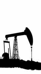 Oil Pumpjack Silhouette Illustration