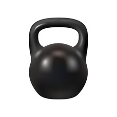 Powerlifting and bodybuilding accessories and equipment for working out and sports activities. Vector realistic iron kettlebell, strength and training tool for gym. Weight for bodybuilders to lift