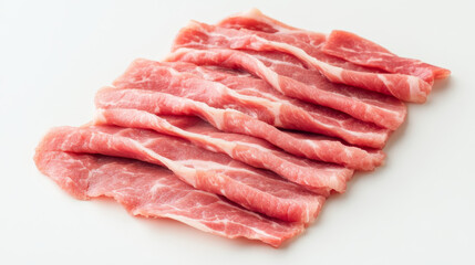 Sliced Raw Pork for Grilling or Stir-frying - Fresh Meat Texture