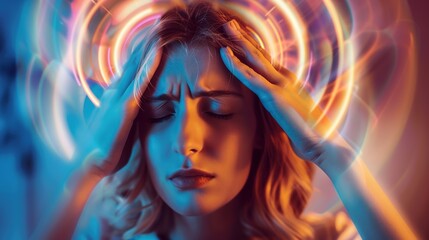 Fototapeta premium Decoding the Visuals of Dizziness Symptoms: Unraveling Disorienting Sensations