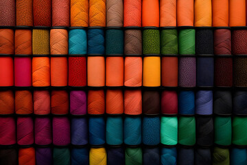 Colorful Thread Spools Background Illustration