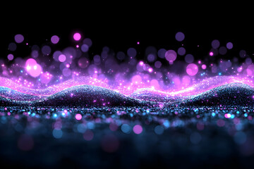 Abstract 3D Glitter Wave Background