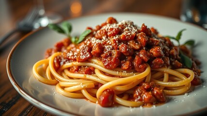 Delicious Farmer's Pasta with Hearty Ragu - Gourmet Italian Food Photography