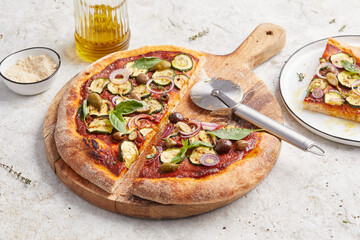 Vegan Courgette Pizza 