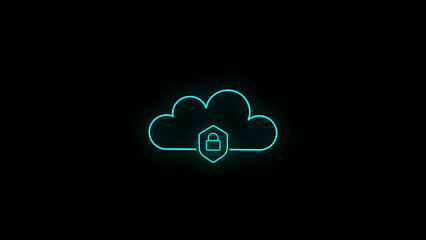 Cloud Computing Protection illustration isolated on background