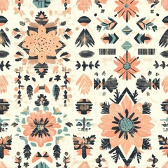 Naklejka premium Boho design seamless pattern