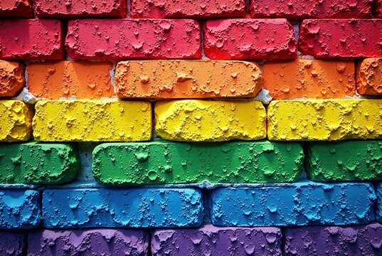 LGBTQ+ Pride Brick Wall Art -  National Coming Out Day