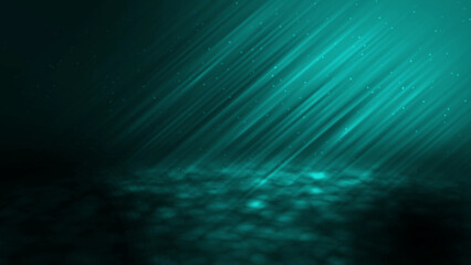 The mesmerizing beauty of a deep blue ocean, bathed in ethereal light.