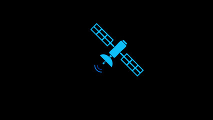 satellite icon illustration .satellite projector