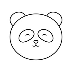 panda doodle outline