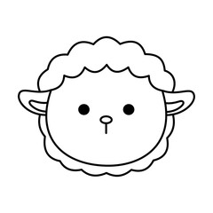 sheep doodle outline