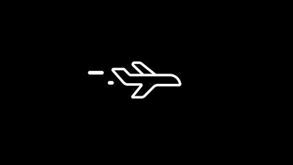 stock line plane icon illustration concept