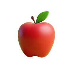 Obraz premium single glossy red against a light green background