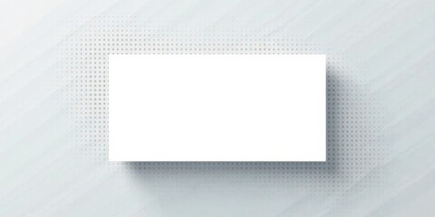 Fototapeta premium Blank rectangle card mockup on a subtle gray textured background with halftone pattern
