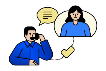 Communication Phone Call Illustration