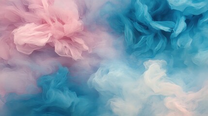 Fototapeta premium A soft, dreamy blend of pastel colors featuring pink and blue hues, creating a gentle, ethereal atmosphere.