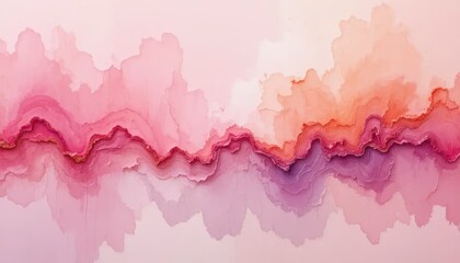 Obraz premium Abstract Watercolor Background with vibrant pink, blue, and textured watercolor stains on textured paper, perfect for art, design, and decoration