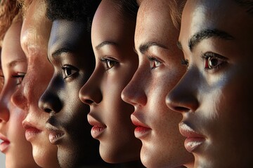 A collage of portraits representing various ethnicities.
