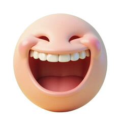 Fototapeta premium playful 3d rendering of a laughing emoticon
