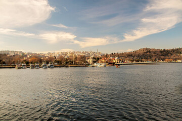 Obraz premium landscape of Eyup town and coast in istanbul