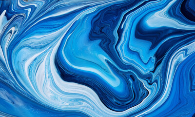 Obraz premium Blue sea waves texture, blue marble pattern design