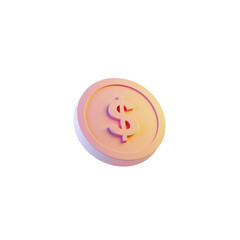 Obraz premium illuminated pink dollar coin symbol