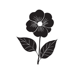 Fototapeta premium Flower silhouette vector illustration