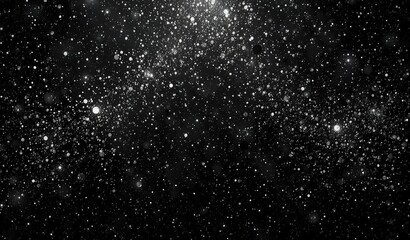 Obraz premium Deep Black Backdrop with Embedded Platinum Dots Creating a Speckled Effect