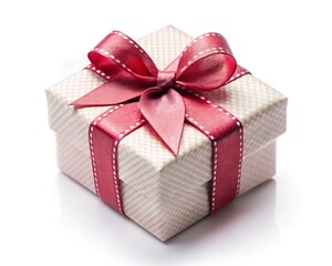 Obraz premium gift box with ribbon isolated on a white background