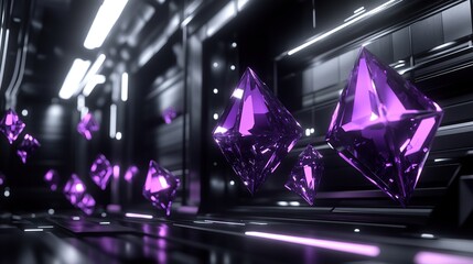 Typography generated from sharp triangular crystal shards