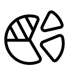 pie chart icon for illustration