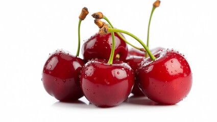 cherries on a white